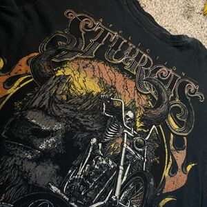 Affliction Black Tee with Bold Graphic